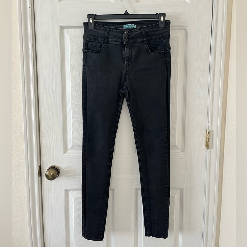 Wax Jean Black High Waisted Skinny Jeans